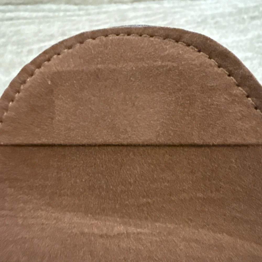 Fossil Brown Soft Lining Magnetic Closure Sunglasses Eyeglasses Leather Case